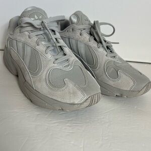 Adidas Men's Yung-1 Sneakers Triple Light Gray Athletic Shoes Sneakers Size 9